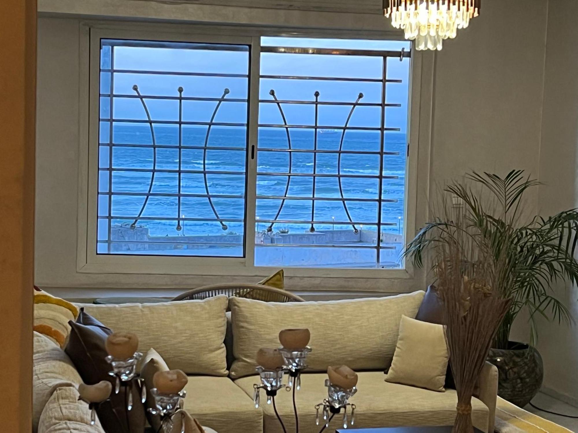 Bel Appartement Avec Une Belle Vue Sur La Grande Mosquee Hassan II Et La Mer Kazablanka Dış mekan fotoğraf